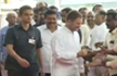 Congress President Rahul Gandhi meets HAL employees in Bengaluru